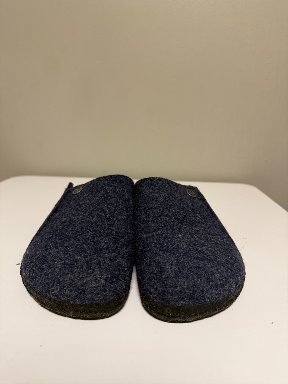 Birkenstock Zermatt Rivet Shearling Clogs Dark Blue Wool US L 10 M 8 EU 41 - Picture 2 of 8